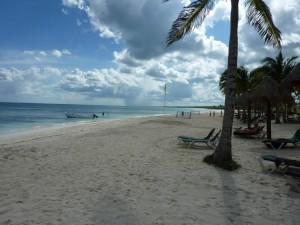 The beautiful beach at Dreams Tulum