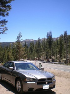 Our car and some of the beautiful Yosemite National Park