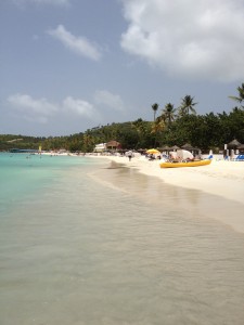 The gorgeous beach at Sandals Grande Antigua