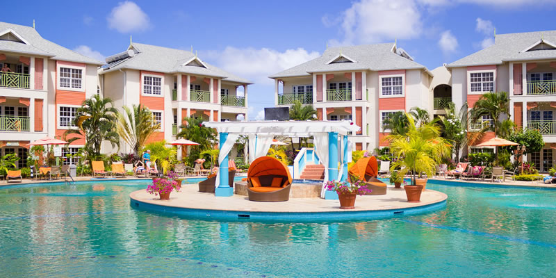 poolside image at Bay Gardens, St Lucia