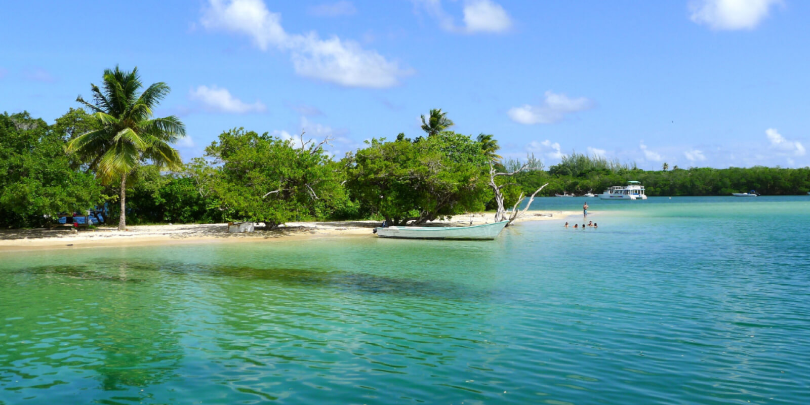 Tobago beach with Caribbean Warehouse