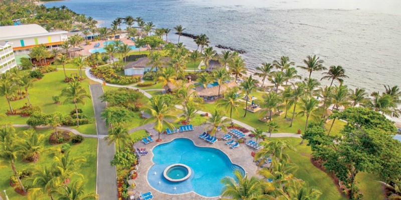 Aerial picture of Coconut Bay Beach Resort & Spa in St Lucia