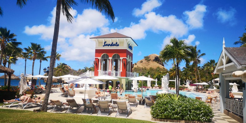 Pool view at Sandals La Toc