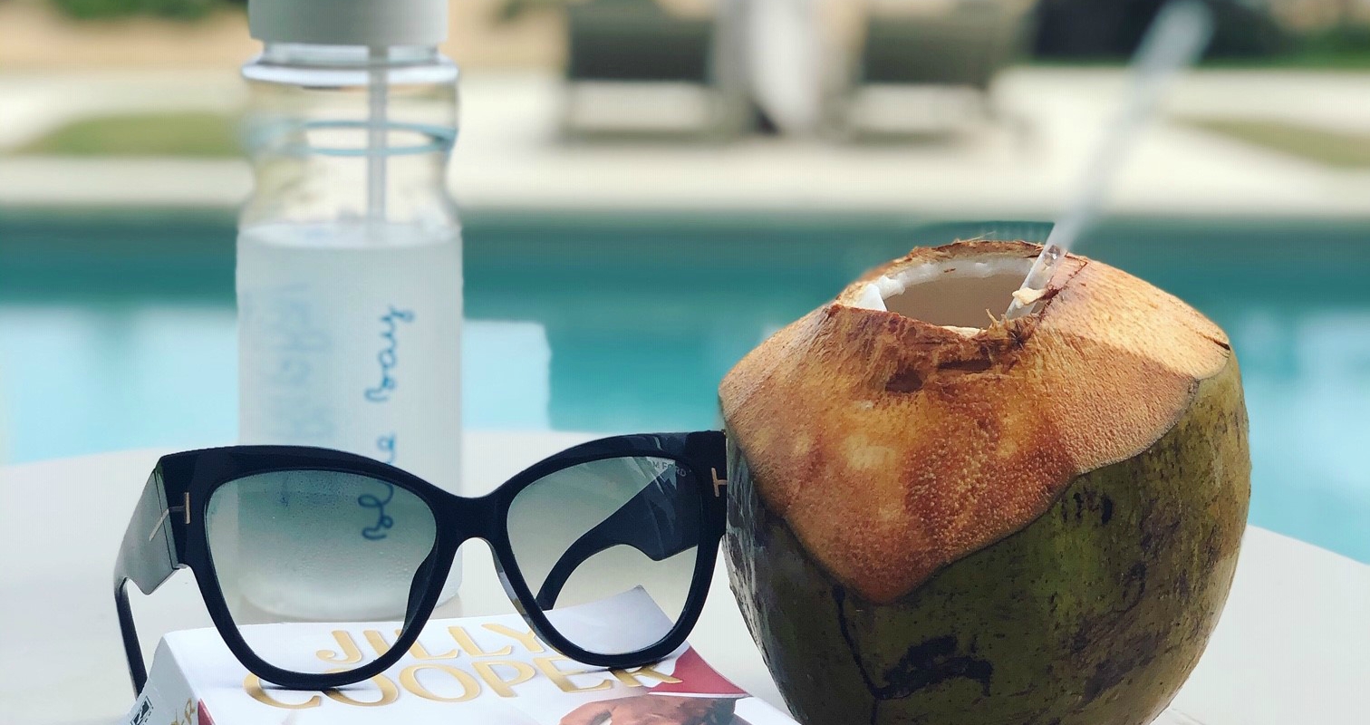 Books and coconuts in the Dominican Republic