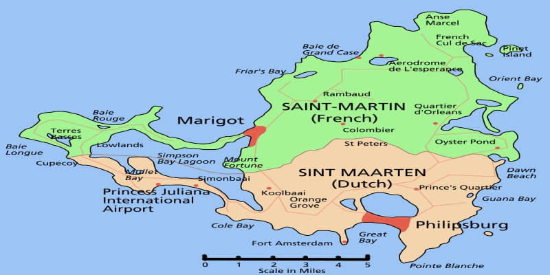 St. Martin Virgin Islands Map