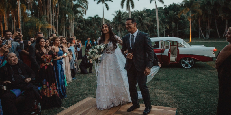 Married couple at ceremony