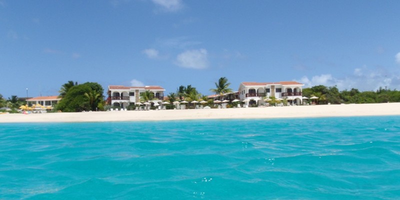 Shot from the water on the coastline of Anguilla