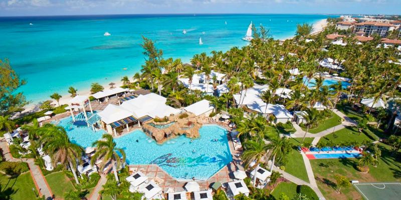 Aerial shot of Beaches Turks & Caicos Resort Villages & Spa 