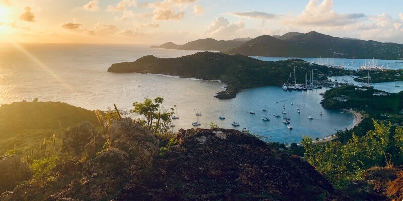 The view of Antigua from on top of a hill