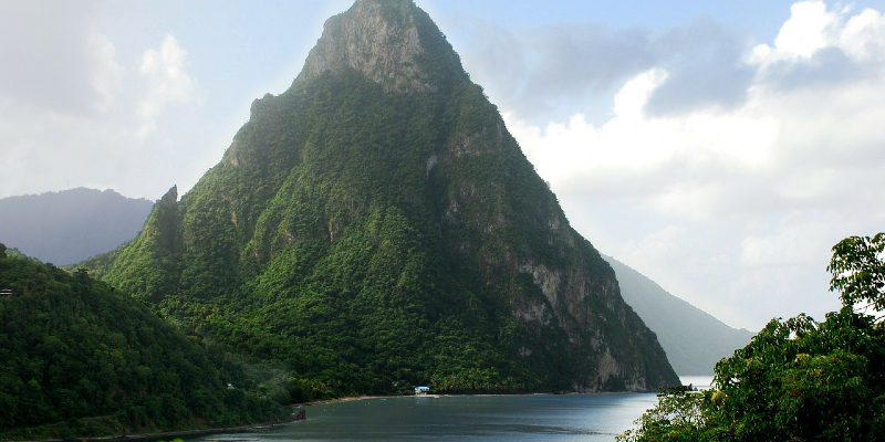 The Pitons are a Five Minute Drive from Piton Waterfall