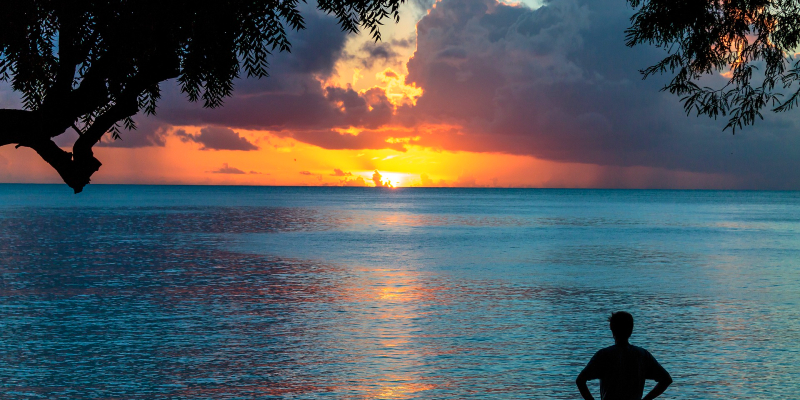 A sunset in Barbados