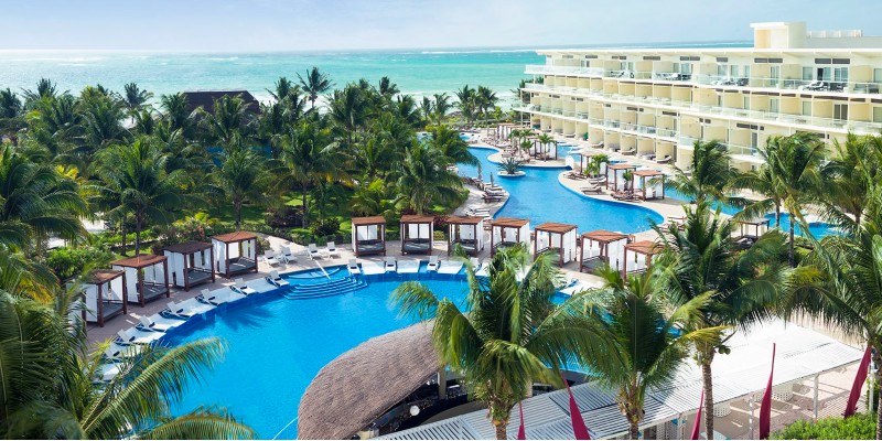 Aerial shot of Azul Beach Resort Riviera Maya