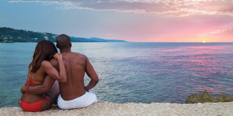 Couple relaxing in Jamaica