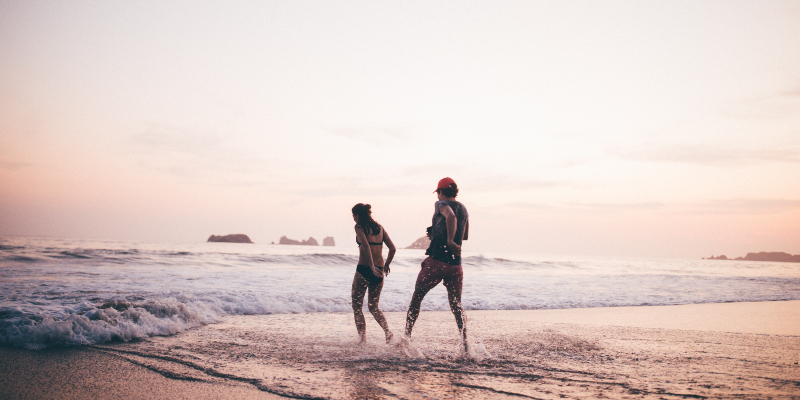 Couple on a beach in Mexico