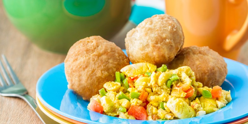 Ackee and saltfish is a Jamaican delicacy