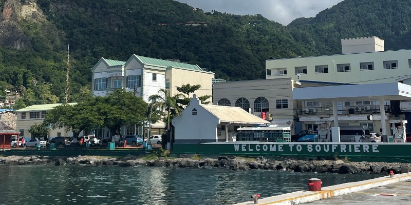 Arrival  in Soufriere waterfront