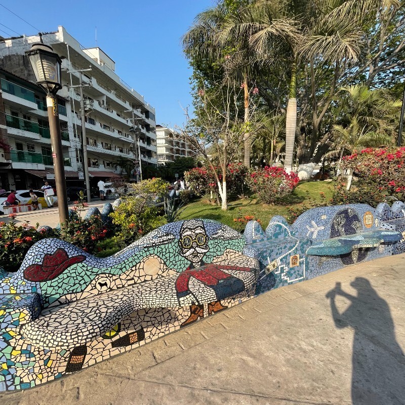 mosaic artwork benches
