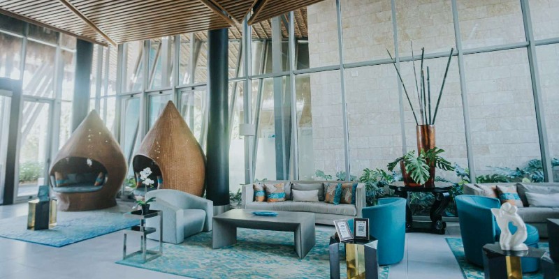 Modern resort lounge