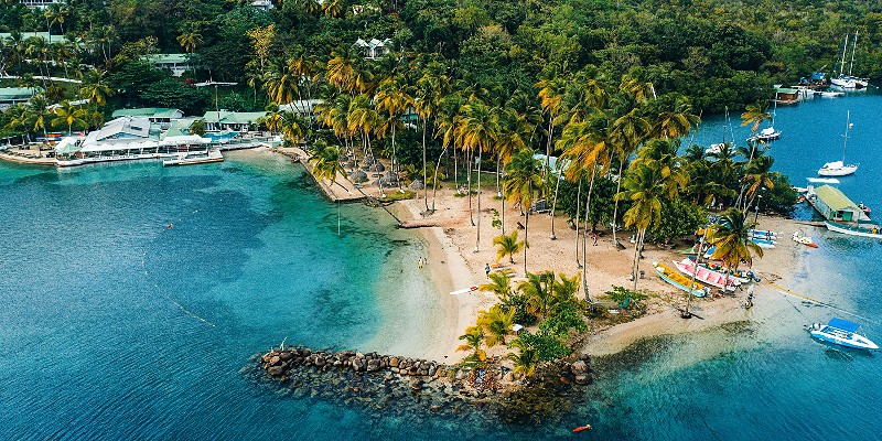 Marigot Beach in St Lucia