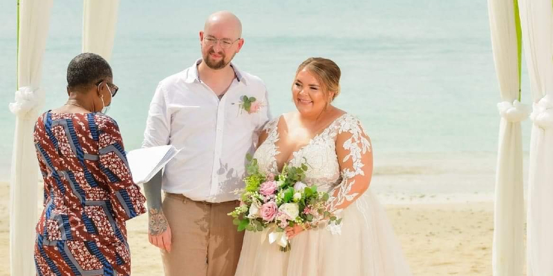 Jo and Jon getting married at Sandals Antigua.